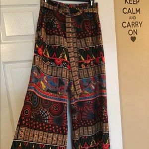 ❌SOLD❌ Aztec Print Wide-Leg Pants